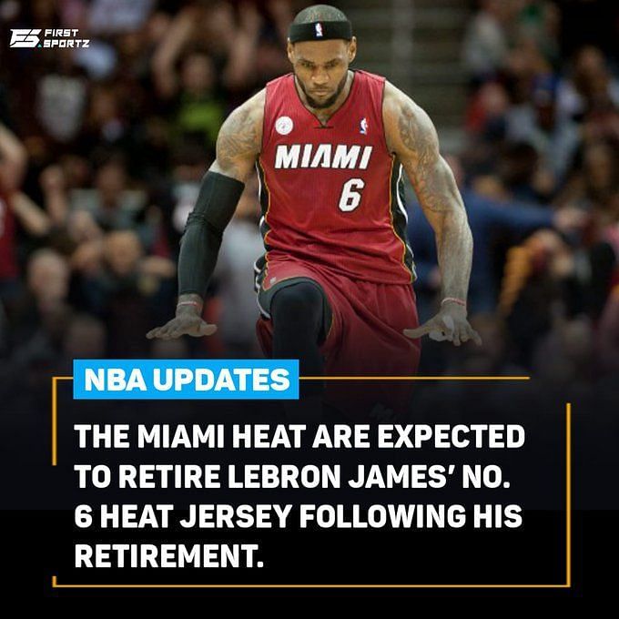 Lakers Rumors: Heat Planning To Retire LeBron James' No. 6 Jersey After His  Retirement