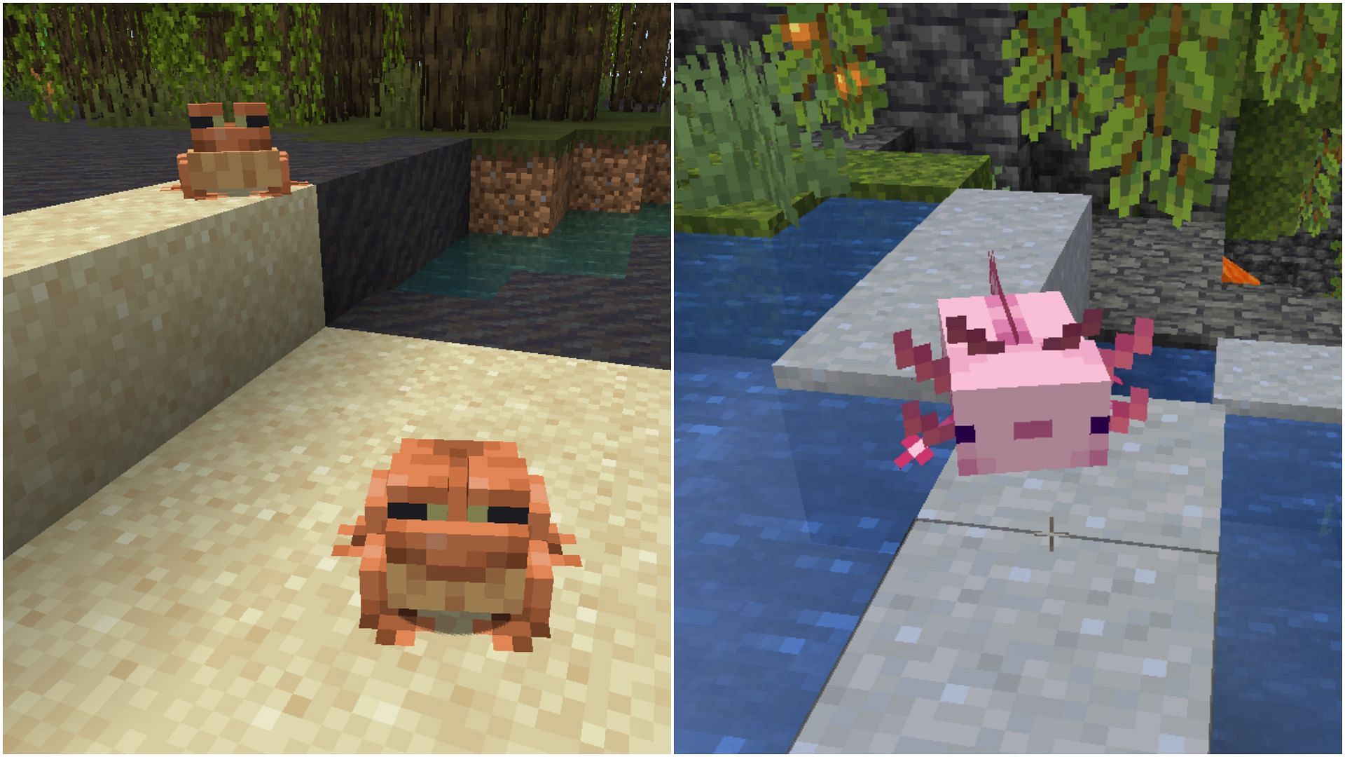 These two Minecraft mobs are quite different from one another (Image via Sportskeeda)