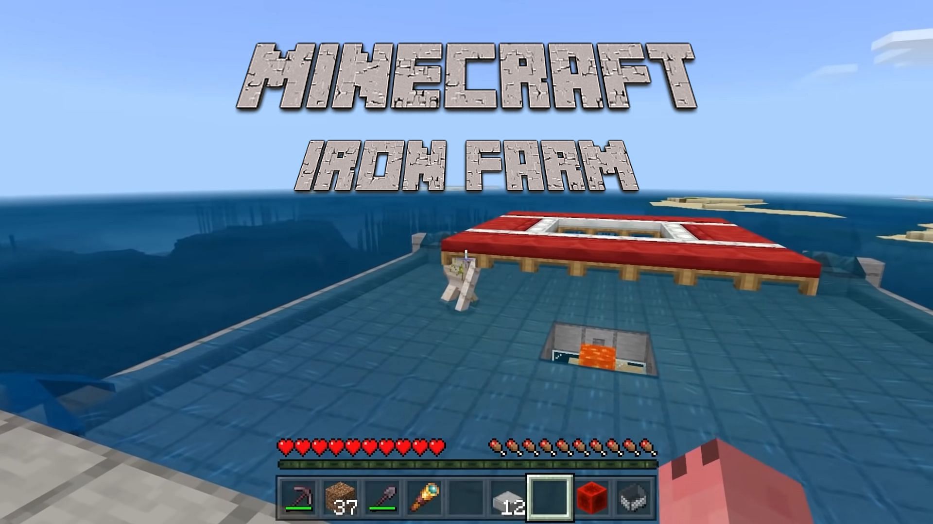 Iron farm tutorial (Image via YouTube/OinkOink)