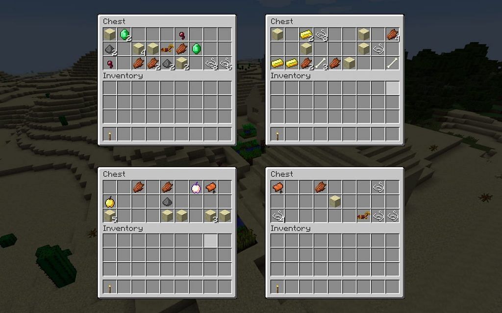Desert temple chests can have emeralds (Image via Minecraft Seed HQ)