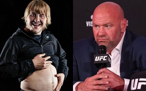 Paddy Pimblett (left) and Dana White (right) [Pimblett image via @paddythebaddyufc on Instagram]