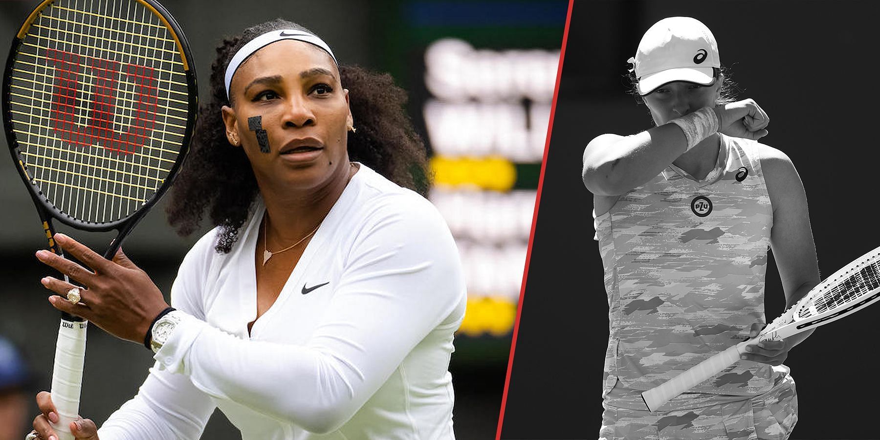 Serena Williams and Iga Swiatek