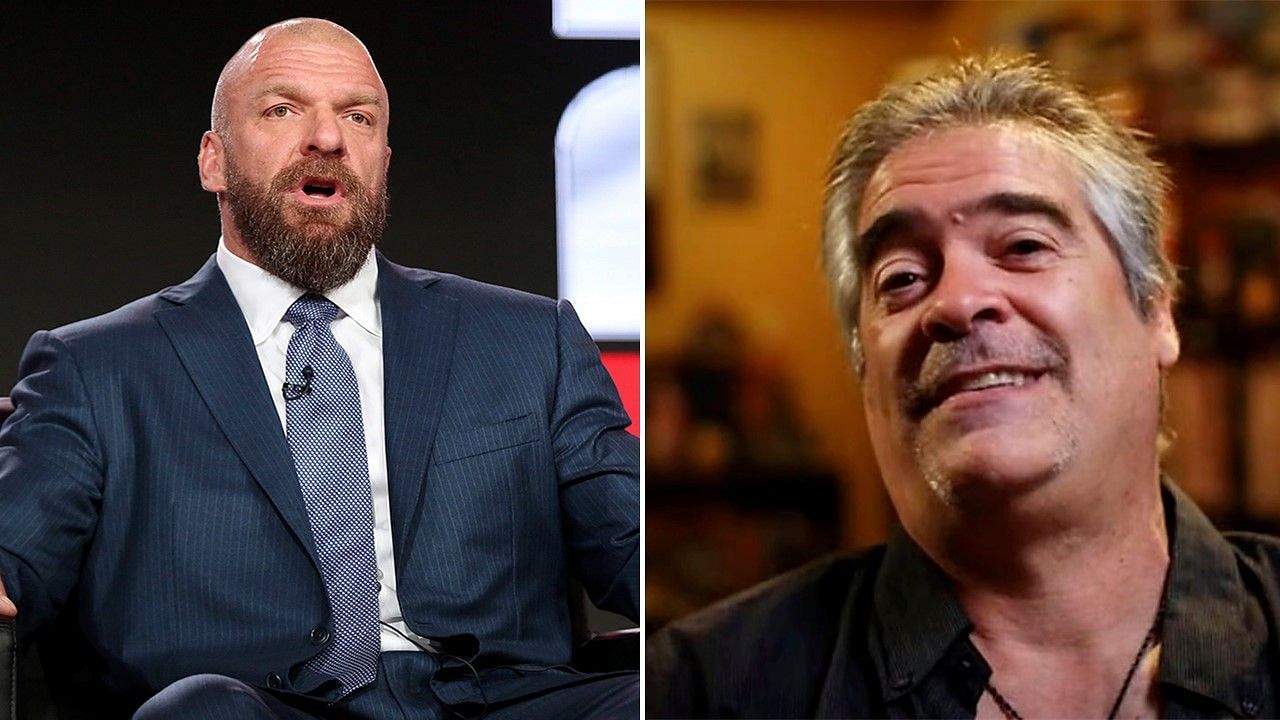 Triple H (L) and Vince Russo (R)