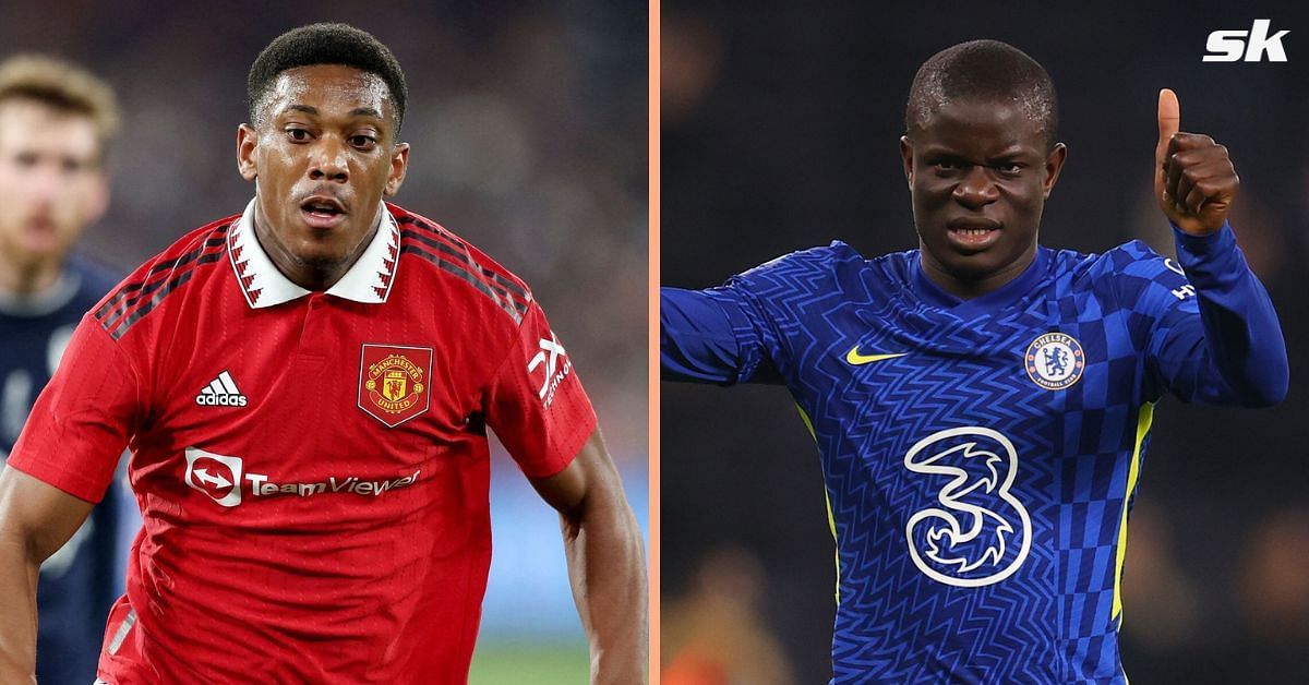 Anthony Martial (left) and N&#039;Golo Kante (right)