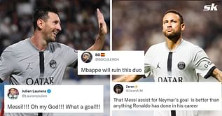 Twitter explodes as Messi and Neymar shine together in Mbappe's absence to help PSG secure stunning 5-0 win over Clermont Foot