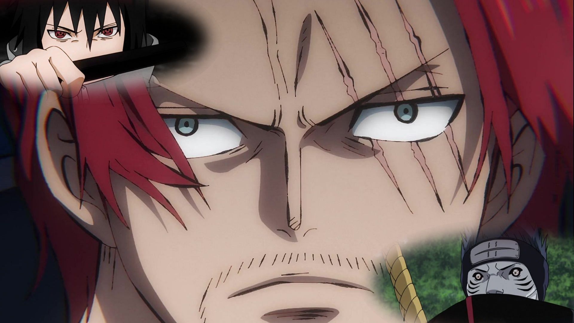 Can One Piece&#039;s red-hair Yonko beat Naruto&#039;s best fighters? (Image via Sportskeeda)