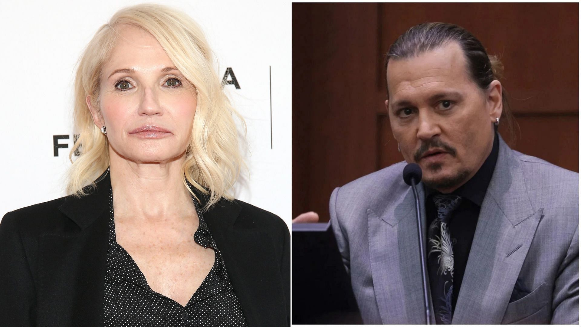 Ellen Barkin and Johnny Depp (Image via Paul Zimmerman/Getty Images, and Evelyn Hocksteinp/Pool/AFP/Getty Images)