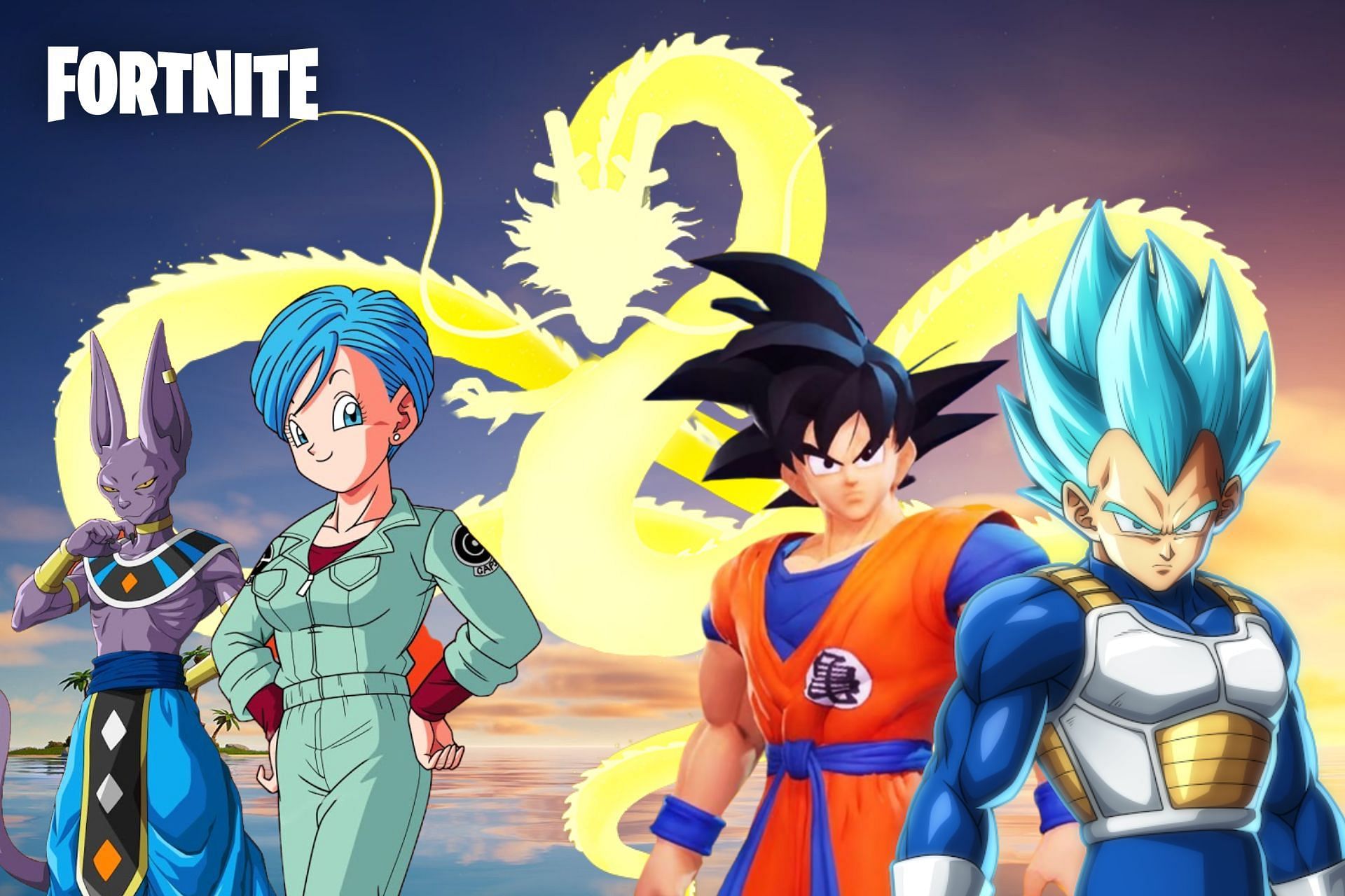 The Dragon Ball x Fortnite collaboration will start on August 16, 2022 (Image via Sportskeeda)