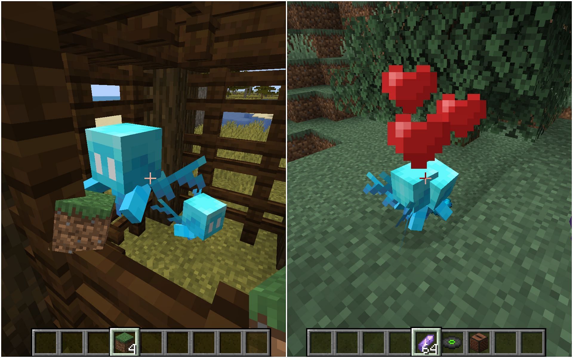 Allays can be found in a structure and can be duplicated with an item (Image via Mojang/Minecraft 1.19.1 update)
