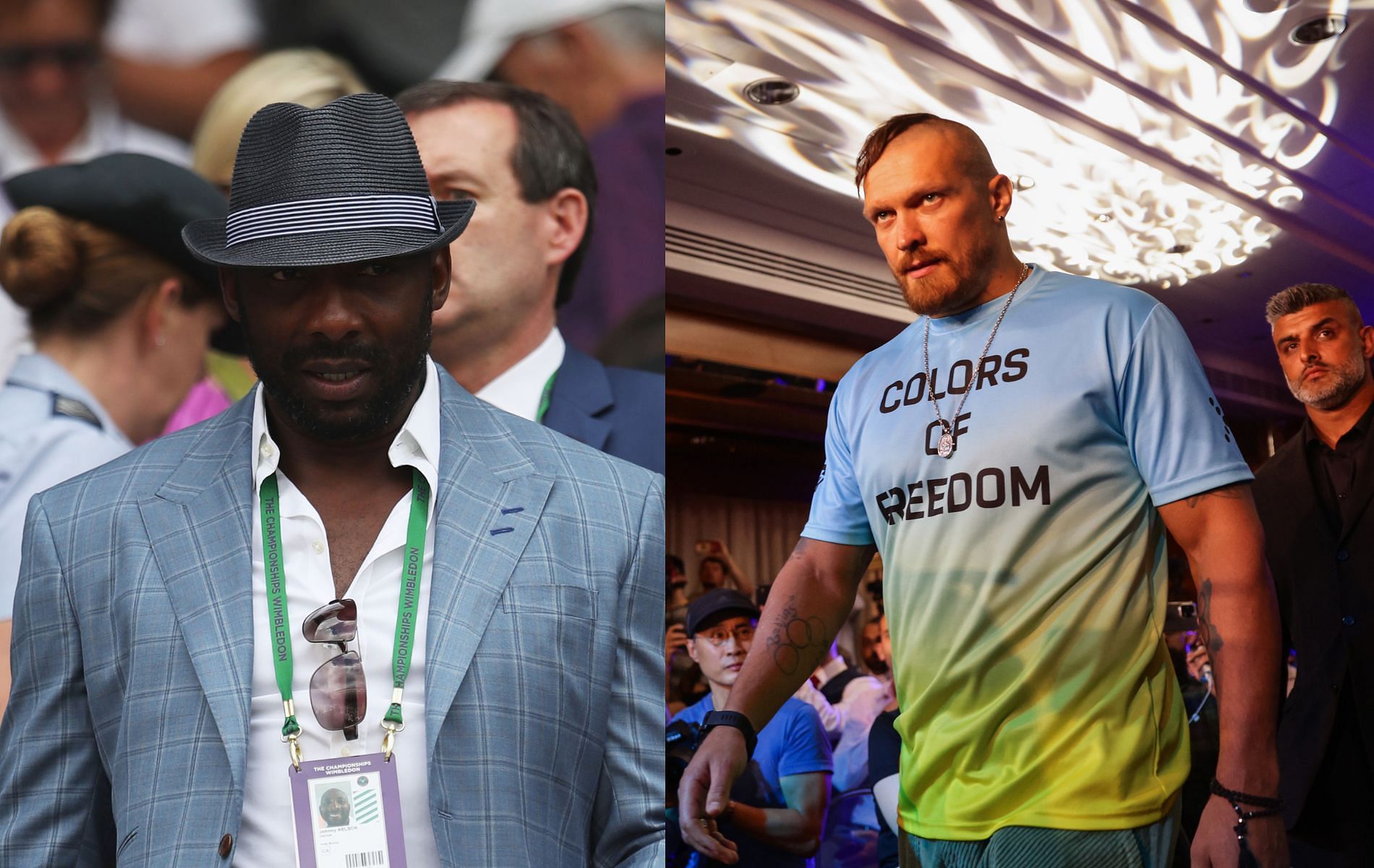 Johnny Nelson (left) and Oleksandr Usyk (right)