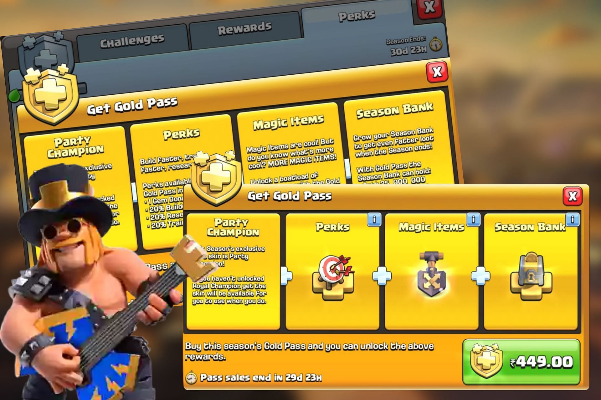 August Gold Pass in Clash of Clans (Image via Sportskeeda)