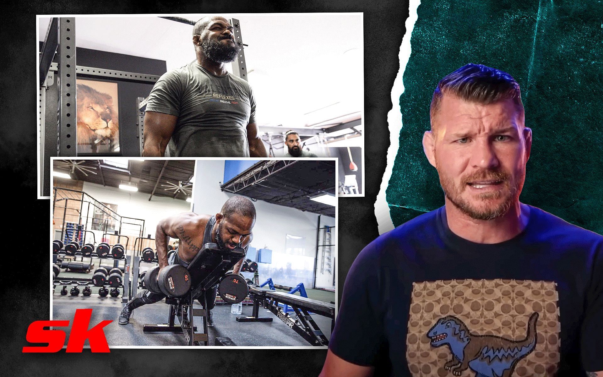 L-R: Jon Jones and Michael Bisping [Images via @jonnybones on Instagram and Michael Bisping on YouTube]