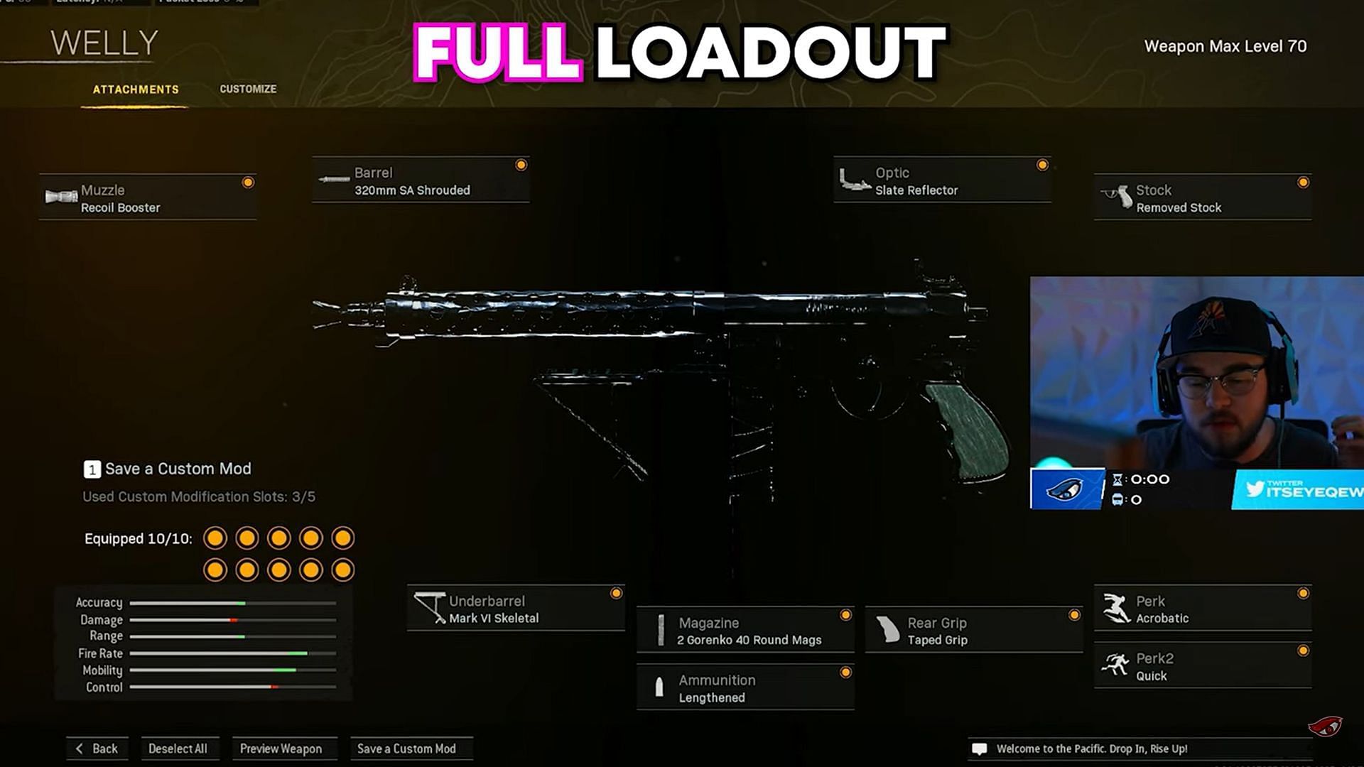 Call of Duty Warzone Welgun loadout (Image via YouTube/EyeQew)