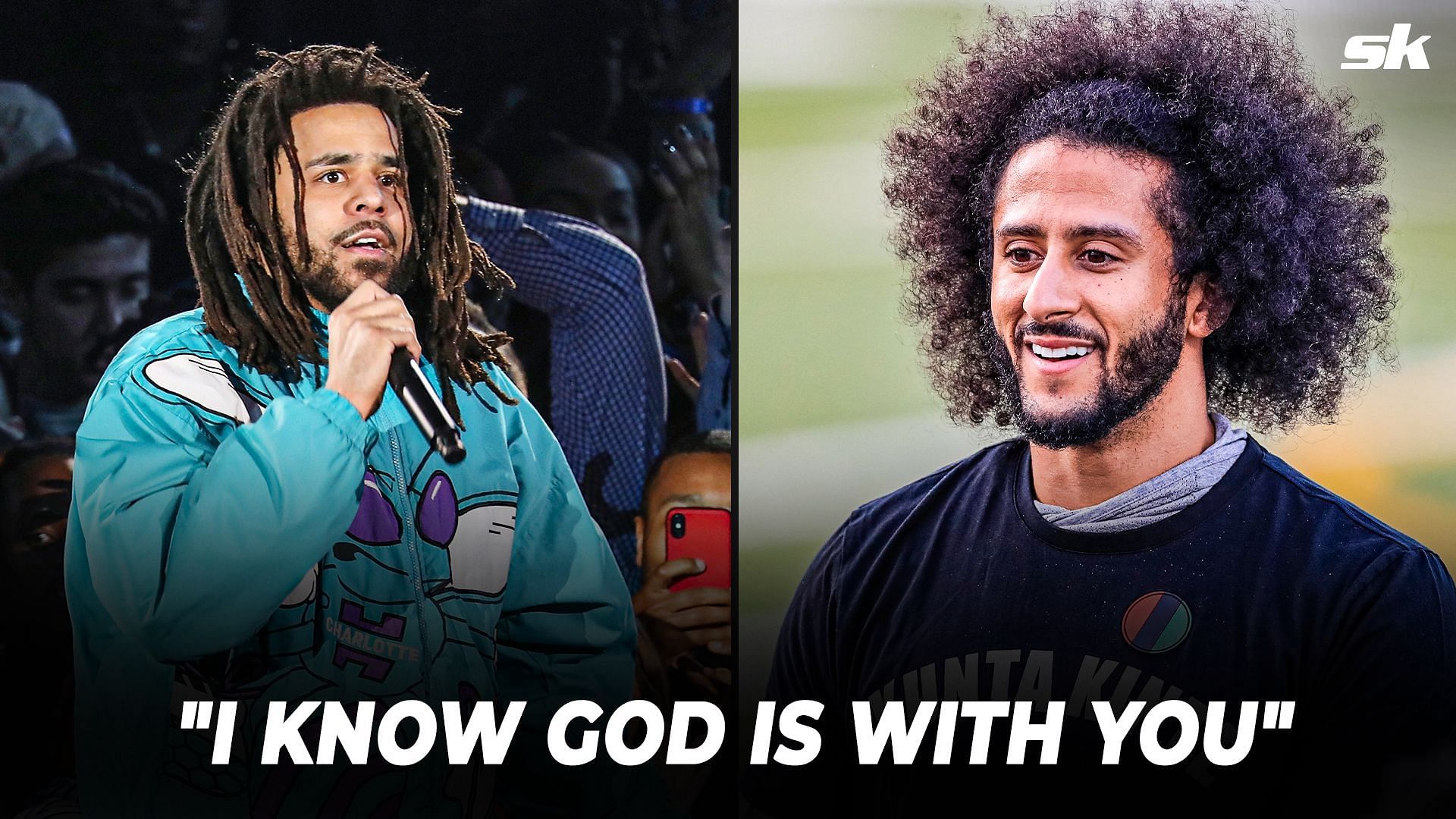 Rapper J Cole has shown his support for Colin Kaepernick in the latter