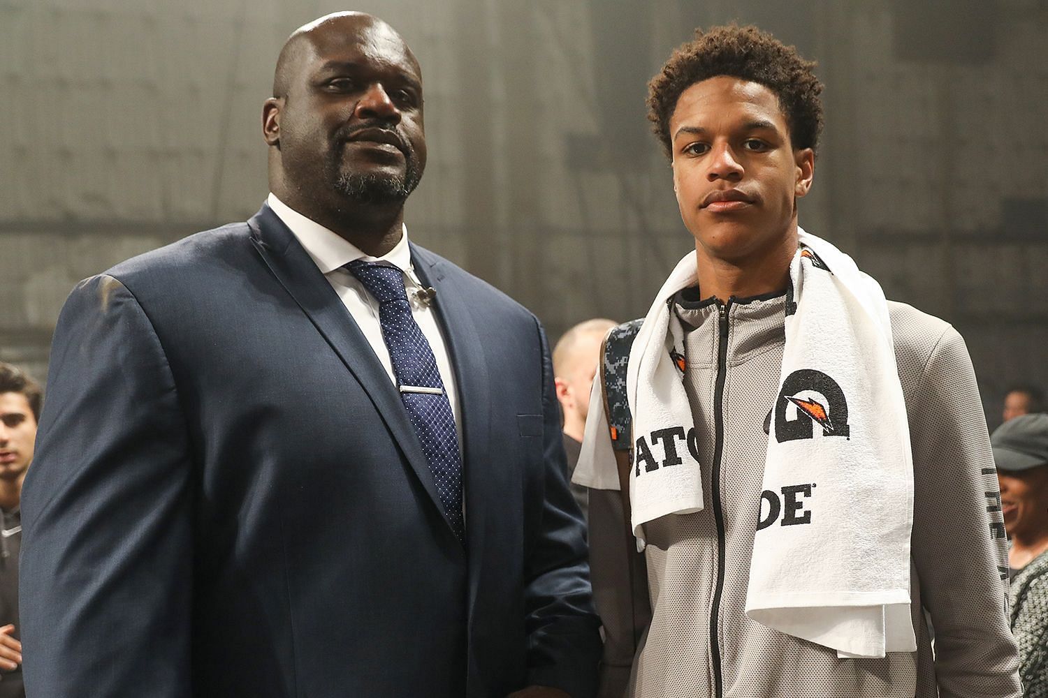 Shaquille O&#039;Neal with his son Shareef O&#039;Neal