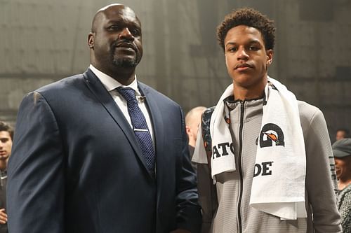 Shaquille O'Neal with his son Shareef O'Neal