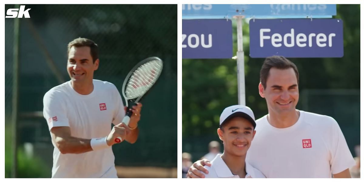 Roger Federer made a young fan&#039;s dream come true by playing a round of tennis with him