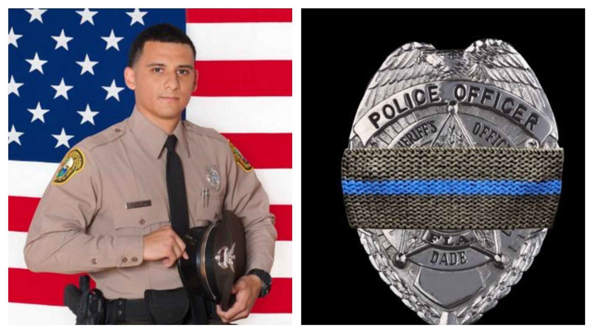 Police officer Cesar Echaverry succumbed to his injuries in a Miami-Dade robbery chase (Image via Twitter/MiamiSprings)