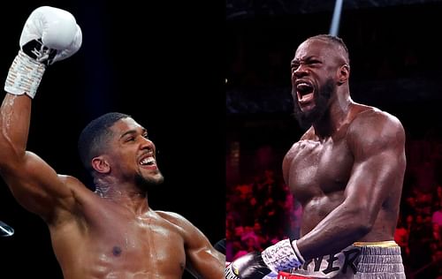 Anthony Joshua (L) and Deontay Wilder (R)