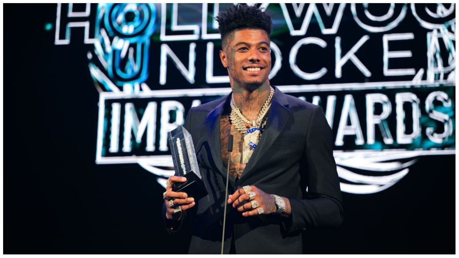 Blueface recently became the father of another child (Image via Prince Williams/Getty Images)