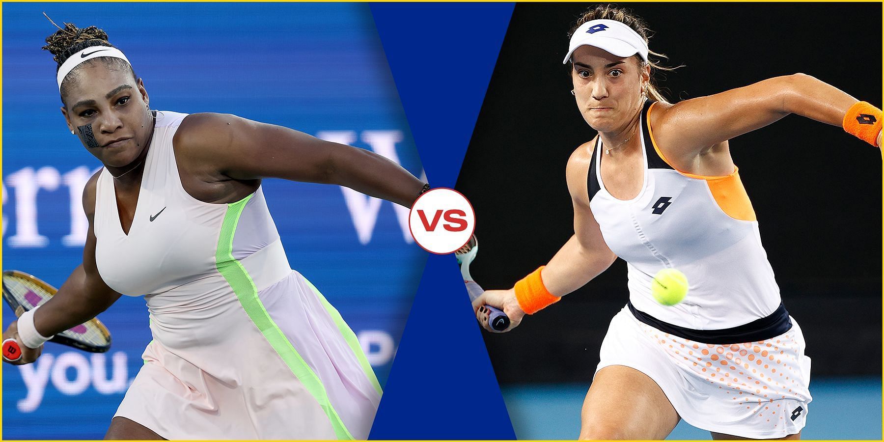 Serena Williams (L) &amp; Danka Kovinic will square off in US Open R1