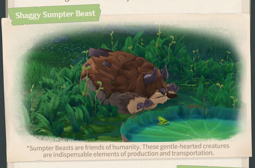 Shaggy Sumpter Beast (Image via HoYoverse)