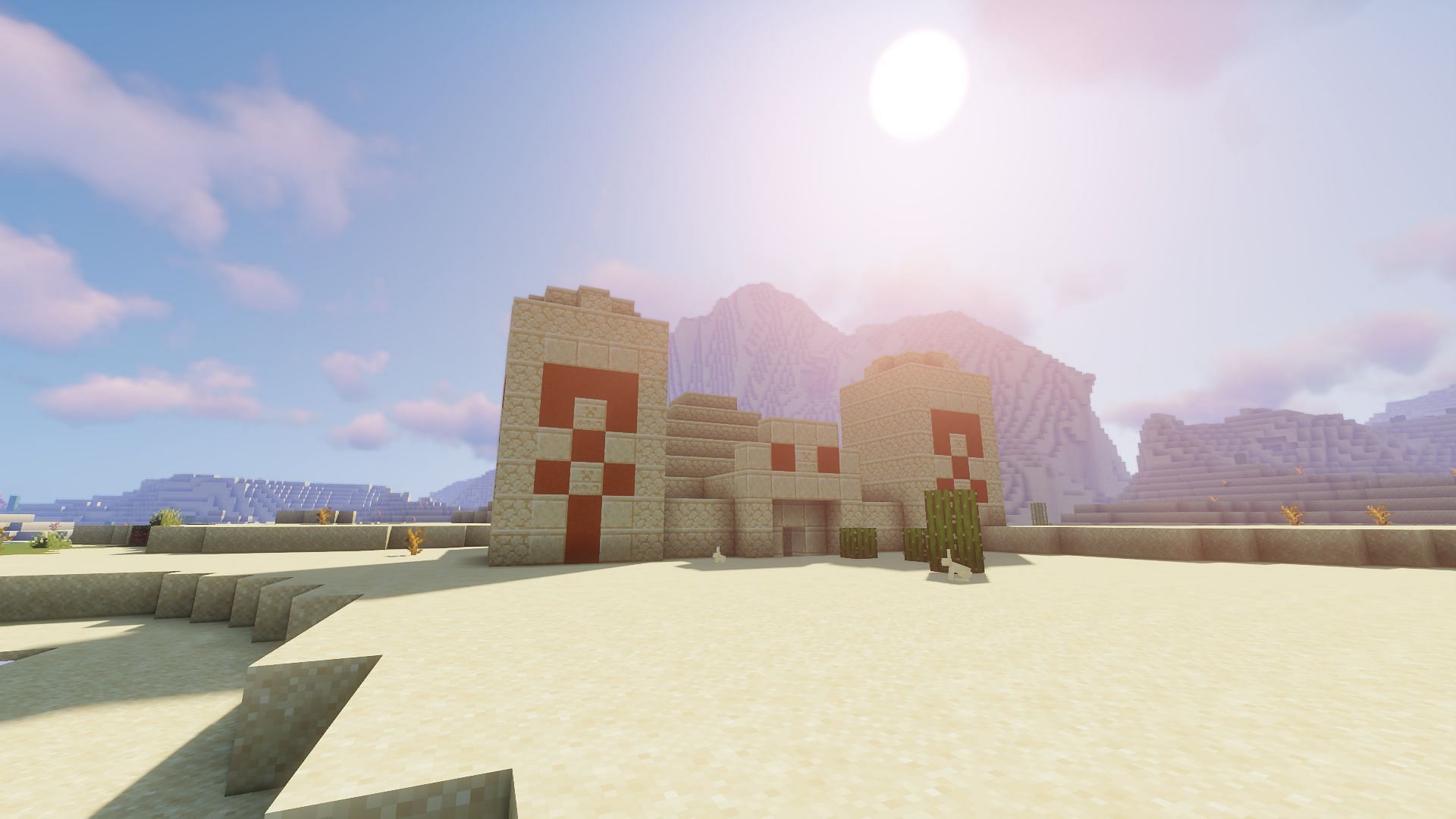 One of the desert temples quickly accessible by players (Image via Minecraft/Mojang)