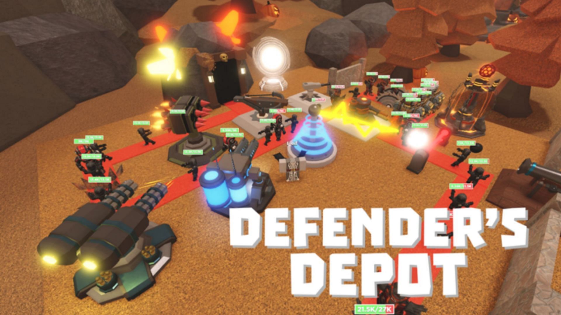 Use the free rewards from the codes to upgrade several defensive equipments (Image via Roblox)