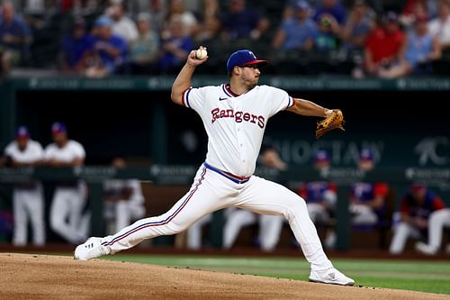 Pitcher Dane Dunning of the Rangers