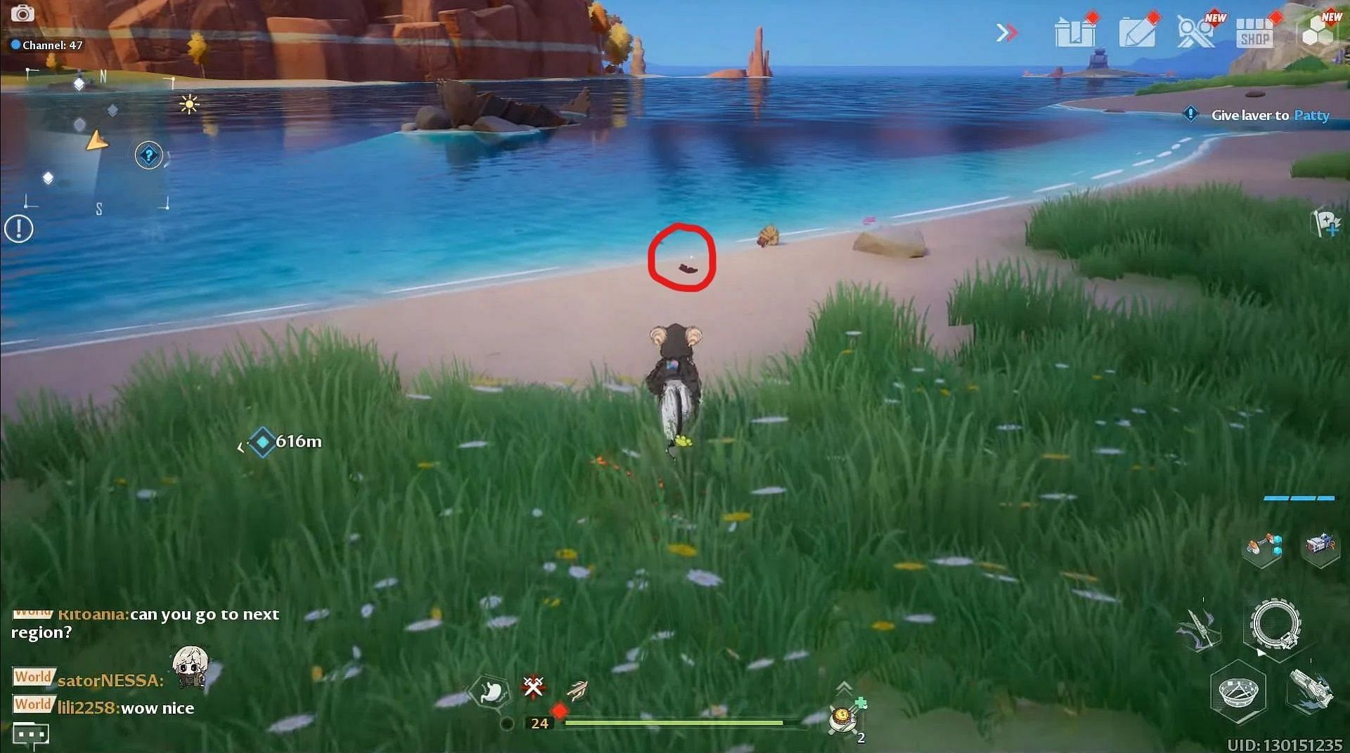 Laver is a purple shard found in the open world (Image via ZaFrostPet/Youtube)