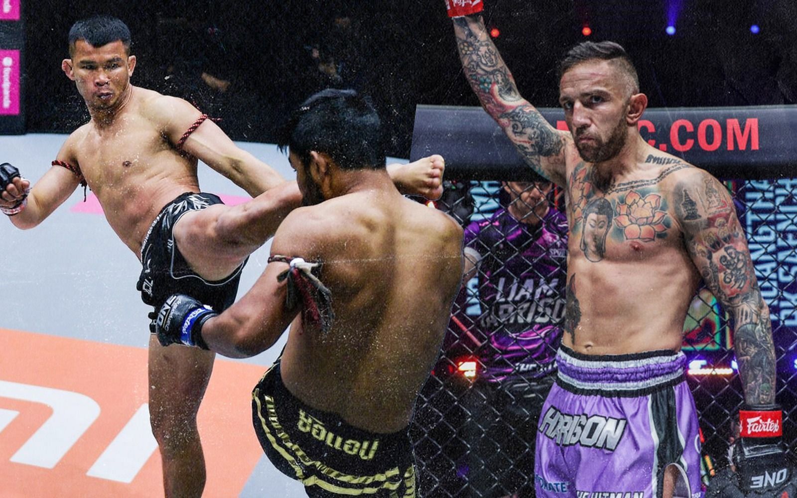 Nong-O Gaiyanghadao (left) and Liam Harrison (right) [Photo Credits: ONE Championship]