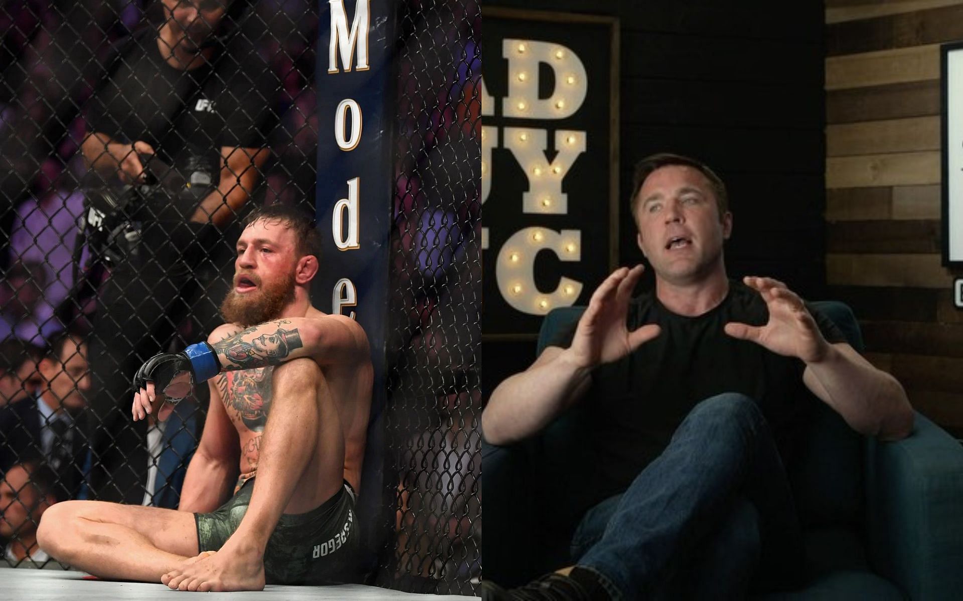Conor McGregor (left) and Chael Sonnen (right) [Image via @sonnench on Instagram]