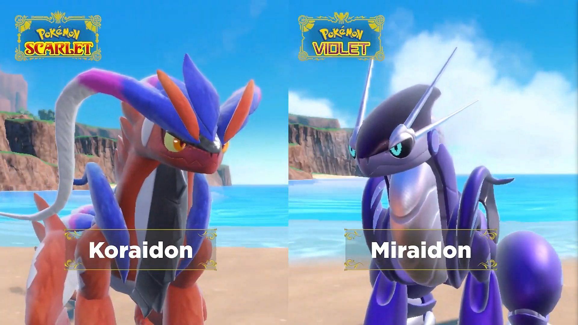 Koraidon vs Miraidon  Pokemon Scarlet & Violet Form Fight 