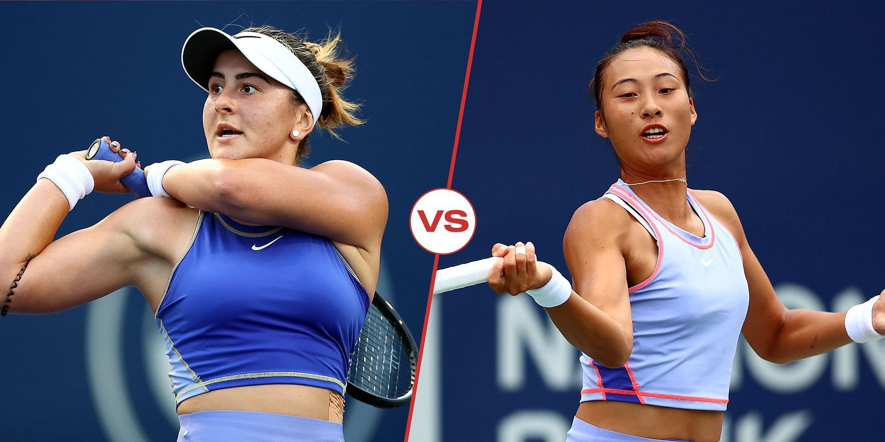 Bianca Andreescu (Left) and Qinwen Zheng