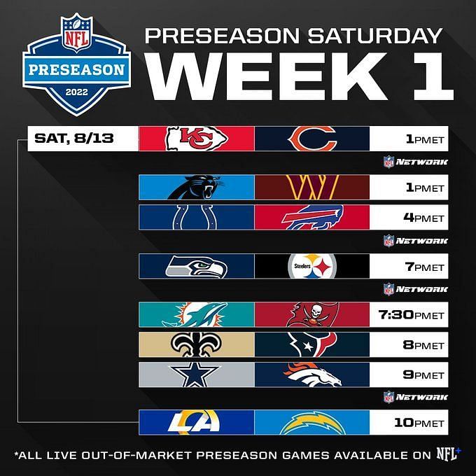 all nfl preseason games today