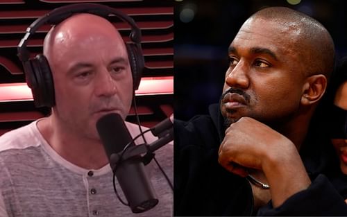 Joe Rogan (left) Kanye West (right) (image courtesy @PowerfulJRE YouTube)