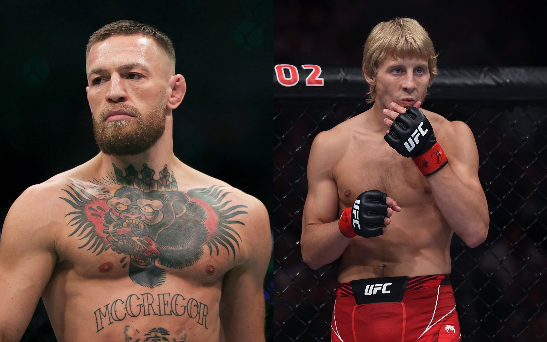 Conor McGregor (left) and Paddy Pimblett (right)