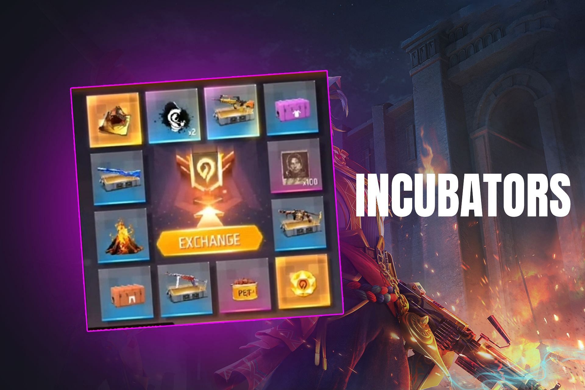 Best Free Fire MAX Incubators released so far (Image via Sportskeeda)