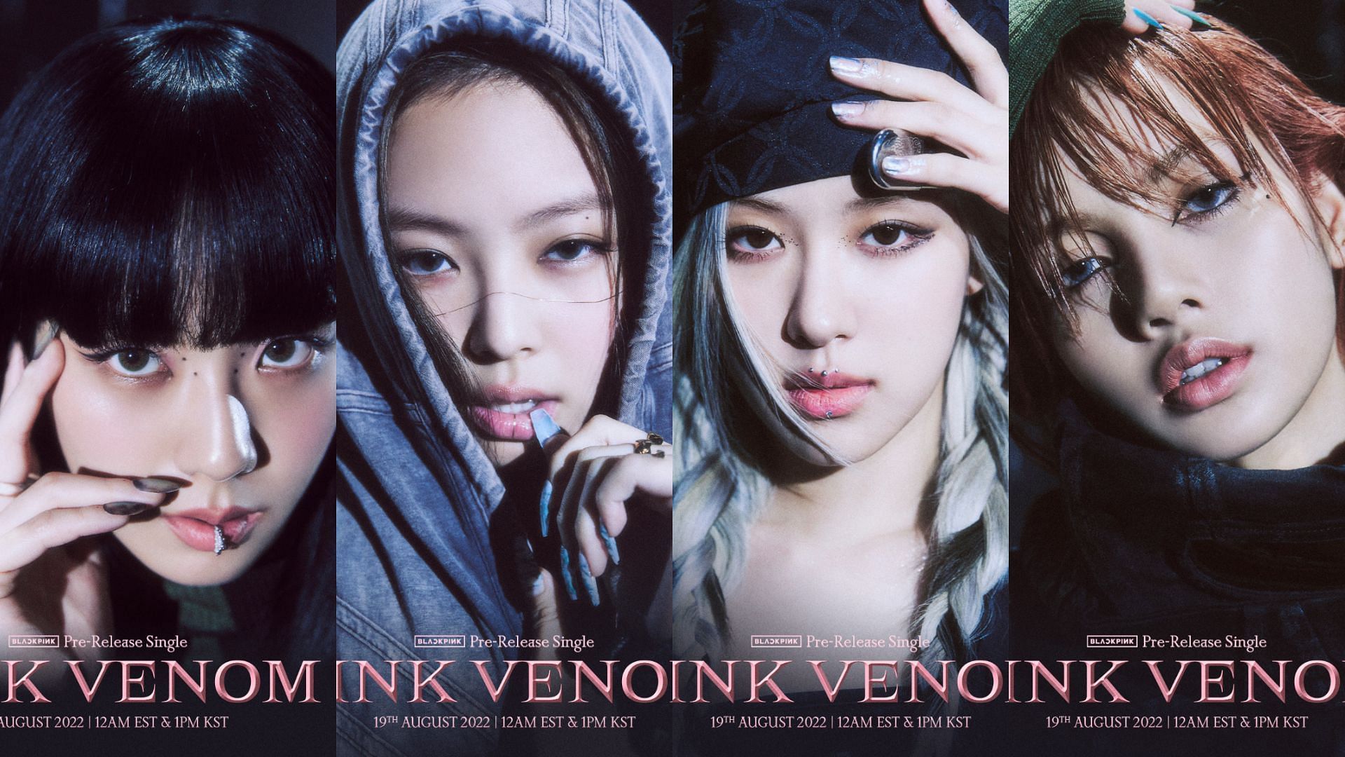 BLACKPINK members pose for Pink Venom (Image via YG Entertainment)