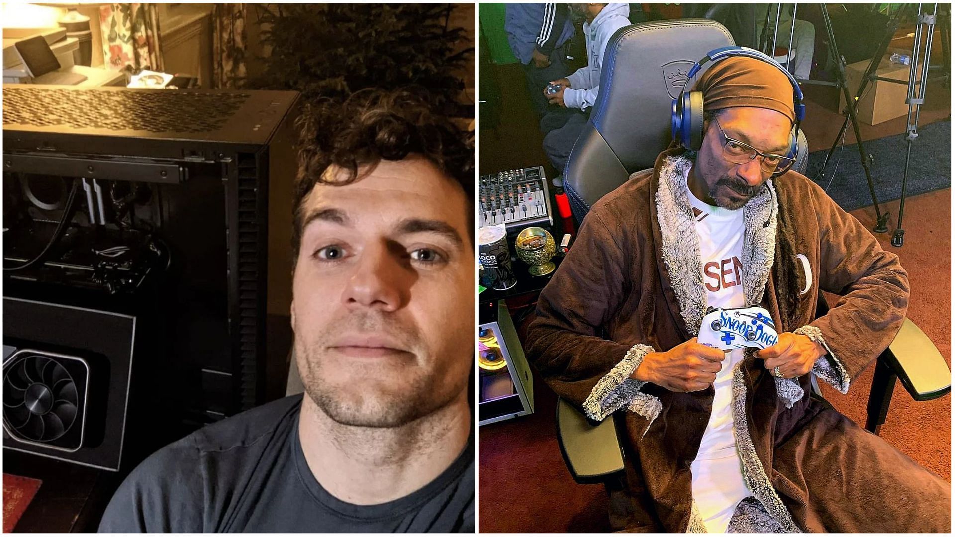 Henry Cavil and Snoop Dogg are two celebrities who are well known to be gamers (Image via Instagram &amp; Twitter)