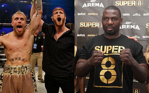 Jake Paul and Logan Paul (left) and Hasim Rahman (right) (Image credits Getty Images)