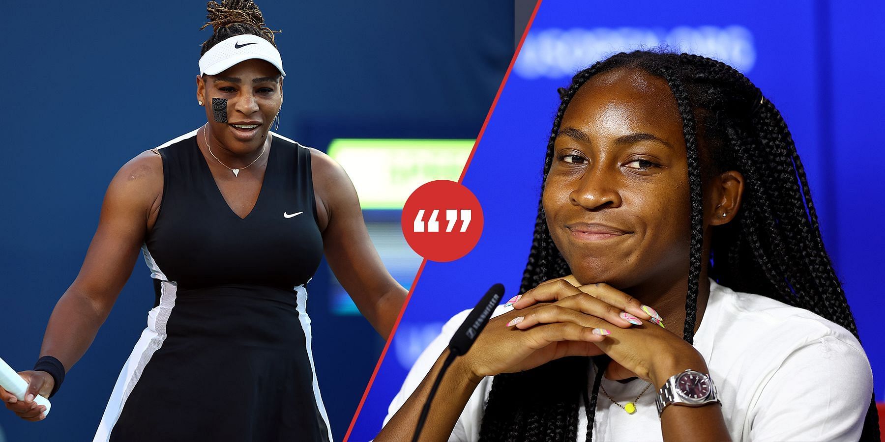 Coco Gauff fields questions, including those about Serena Williams, during US Open