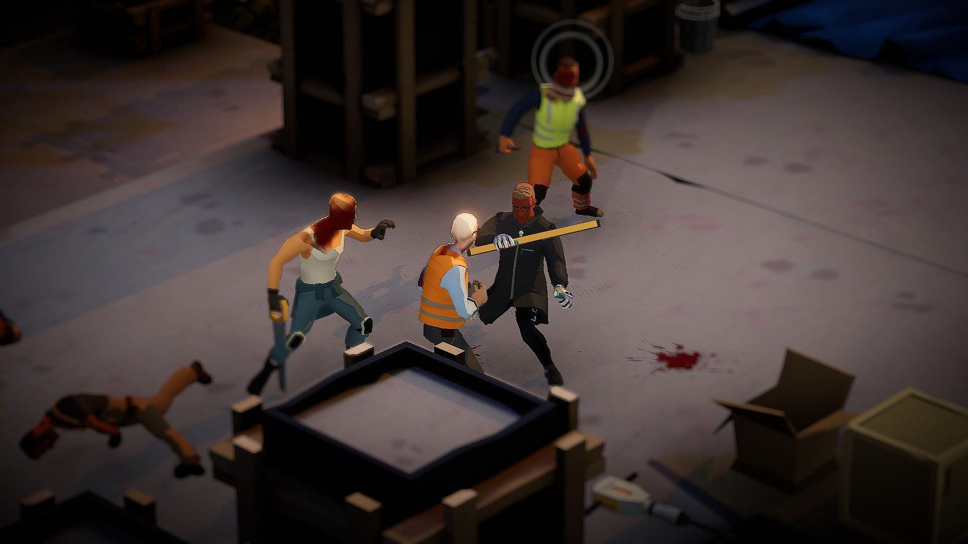 See weapon, steal the weapon, use the weapon to beat them up! (Image via Humble Games/Midnight Fight Express)