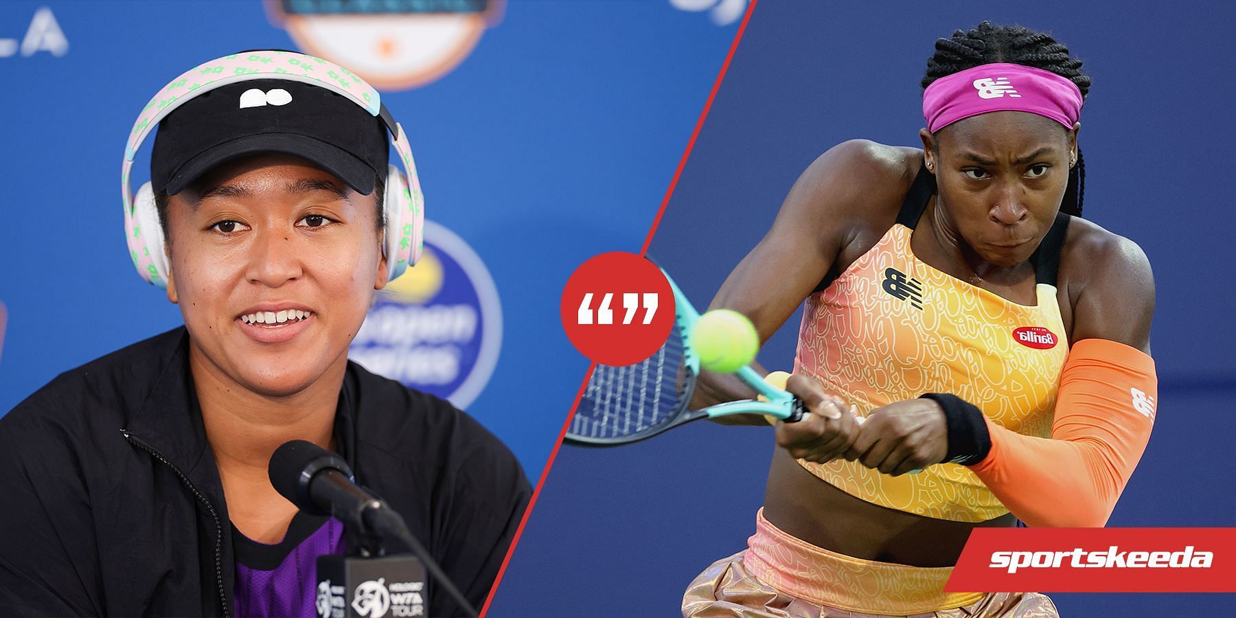 Naomi Osaka (L) and Coco Gauff (R)