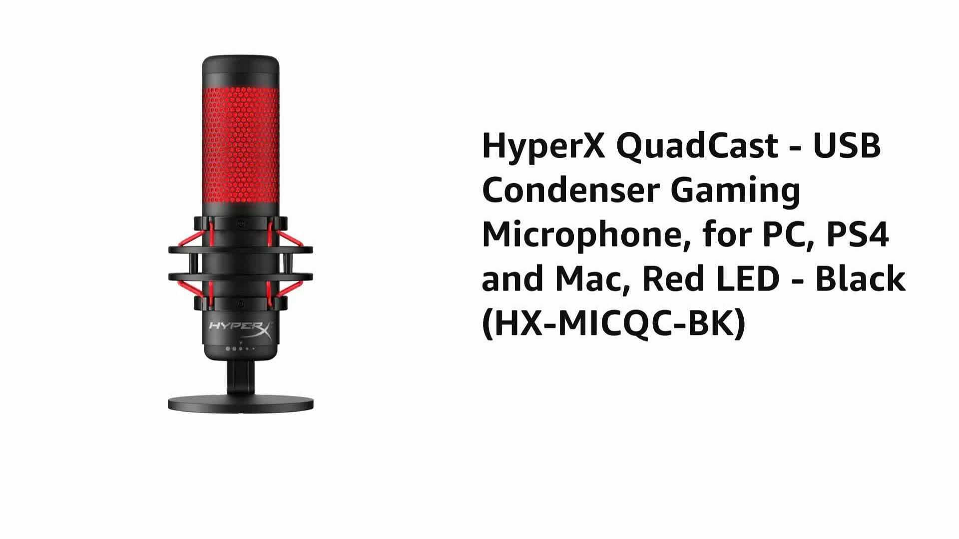The HyperX QuadCast USB podcast microphone (Image via Amazon)