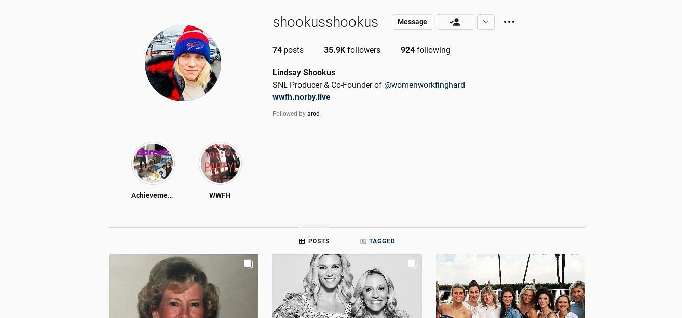 A-Rod follows Lindsay Shookus on IG.