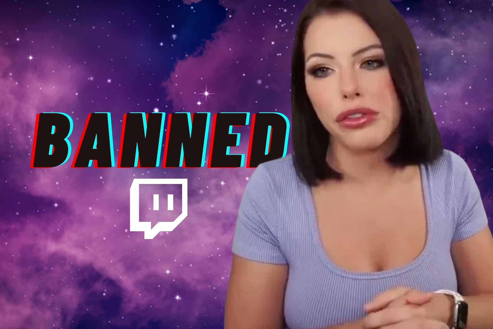 Ex Adult star turned streamer refused entry to Twitch Rivals, banned a day later (Image via Sportskeeda)