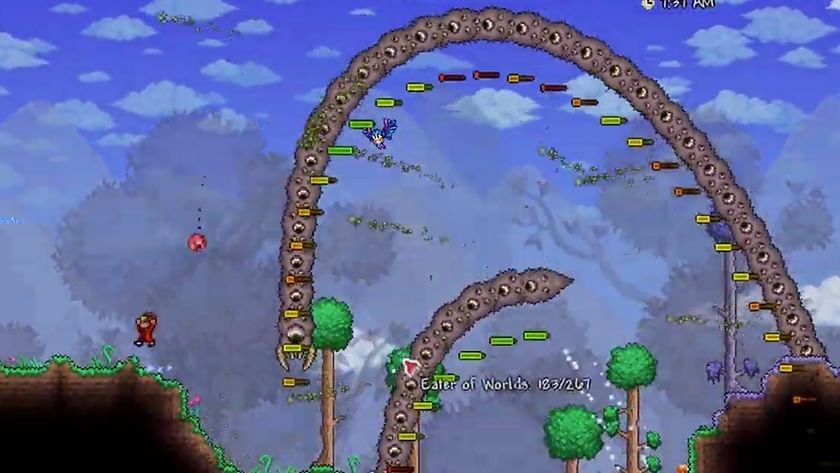 Explaining Terraria's FIRST Worm Boss! (eaterofworlds) #terraria