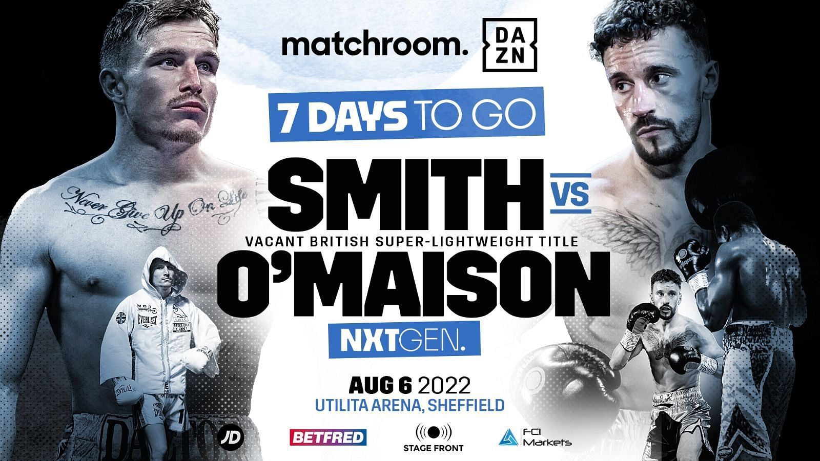 Dalton Smith vs Sam O&#039;maison promotional picture (via @MatchroomBoxing Twitter)