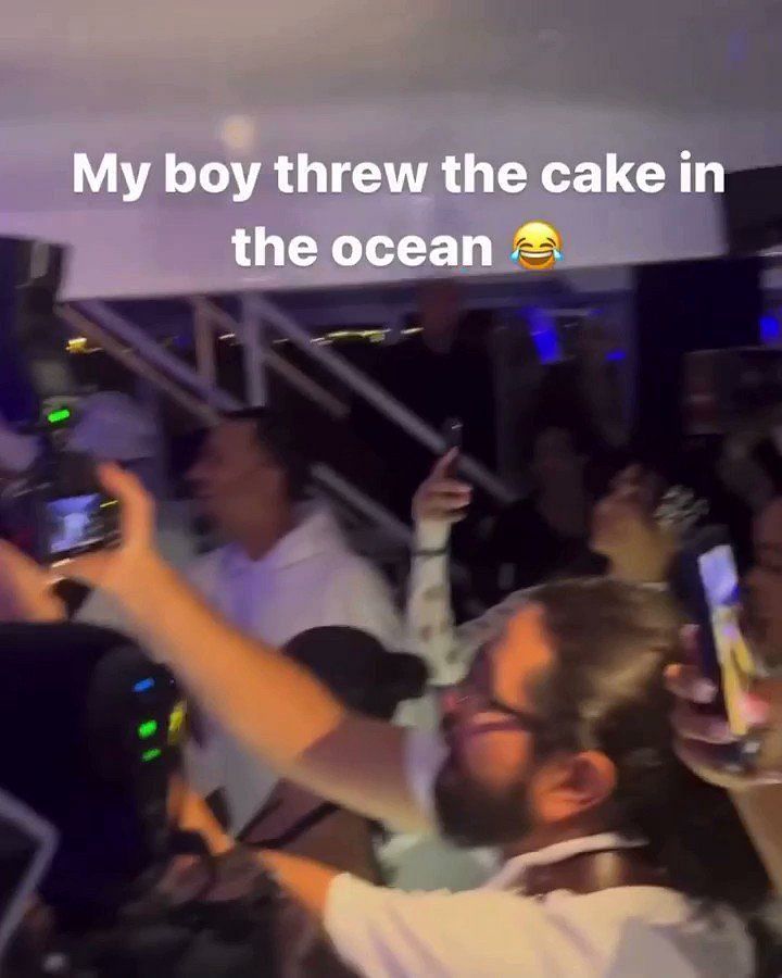 James Harden celebrates birthday on yacht, throws cake into ocean